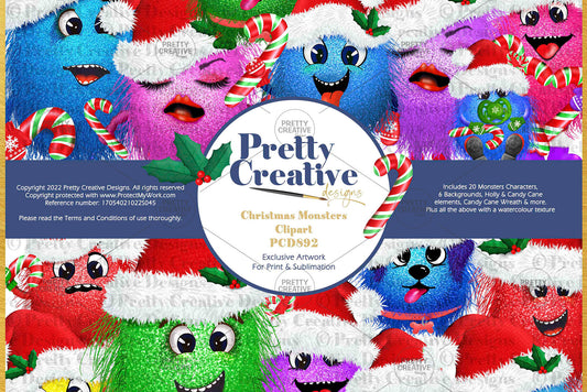 Christmas Monsters Clipart