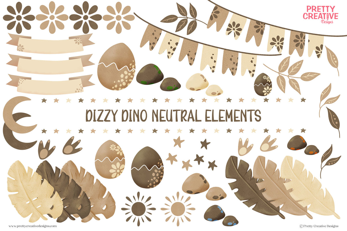 Dizzy Dino Neutral (Boy and Girl) Elements
