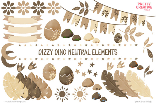 Dizzy Dino Neutral (Boy and Girl) Elements