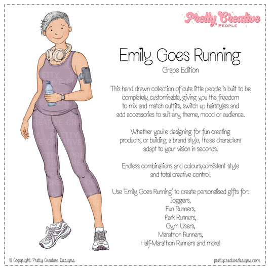 Emily (Adult) Goes Running - Grape Version