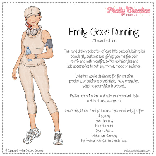 Emily (Adult) Goes Running - Almond version