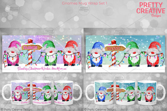 Christmas Gnomes Mug Collection Set 3