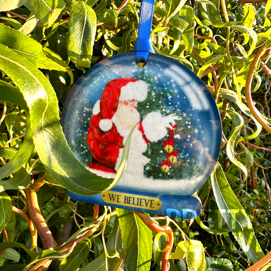 We Believe Snowglobe Bauble Artwork