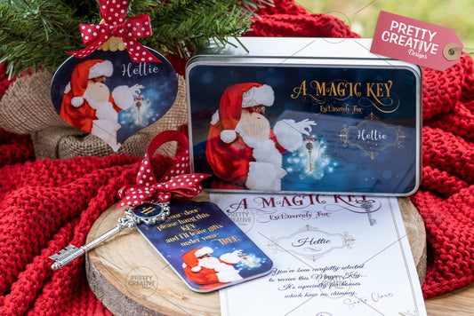 Magic Key Dark Skin Tin/Bauble/Key Plate