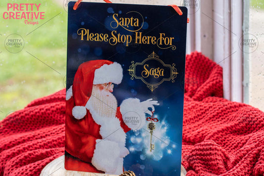 Nostalgic Christmas Magic Key Stop Here Sign