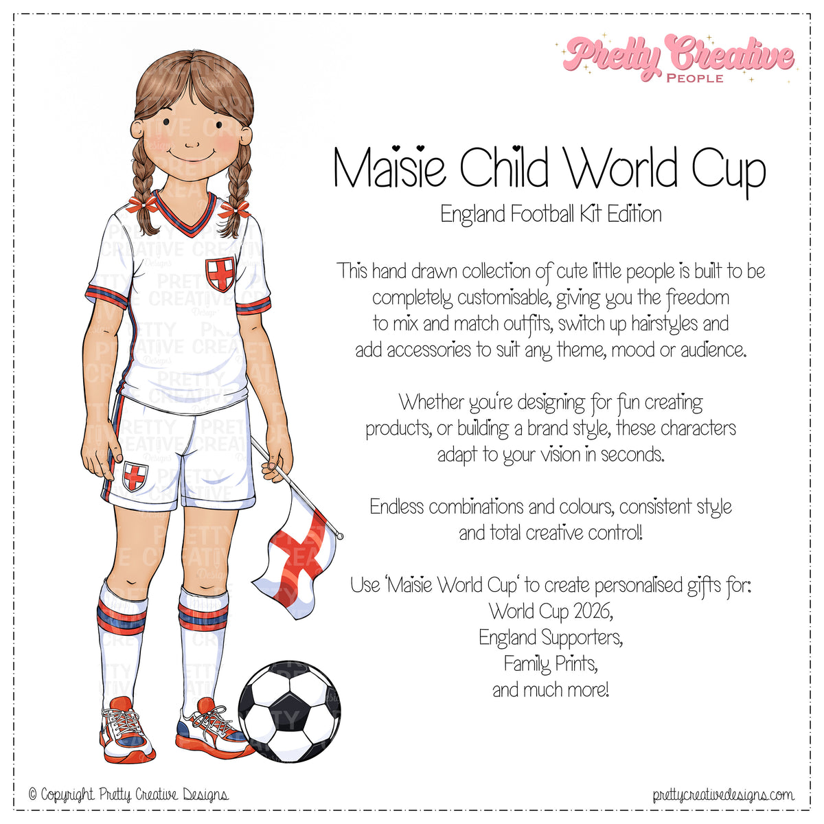Maisie (Child) World Cup England Kit