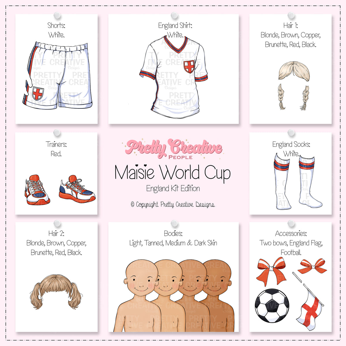 Maisie (Child) World Cup England Kit