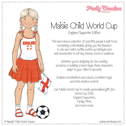 Maisie (Child) World Cup England Supporter