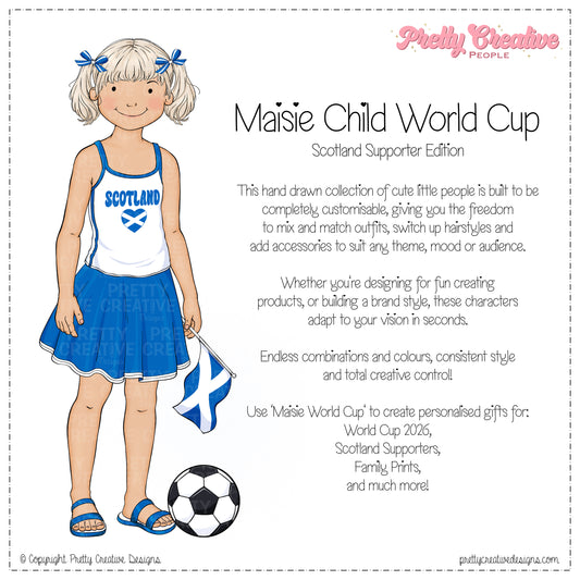 Maisie (Child) World Cup Scotland Supporter