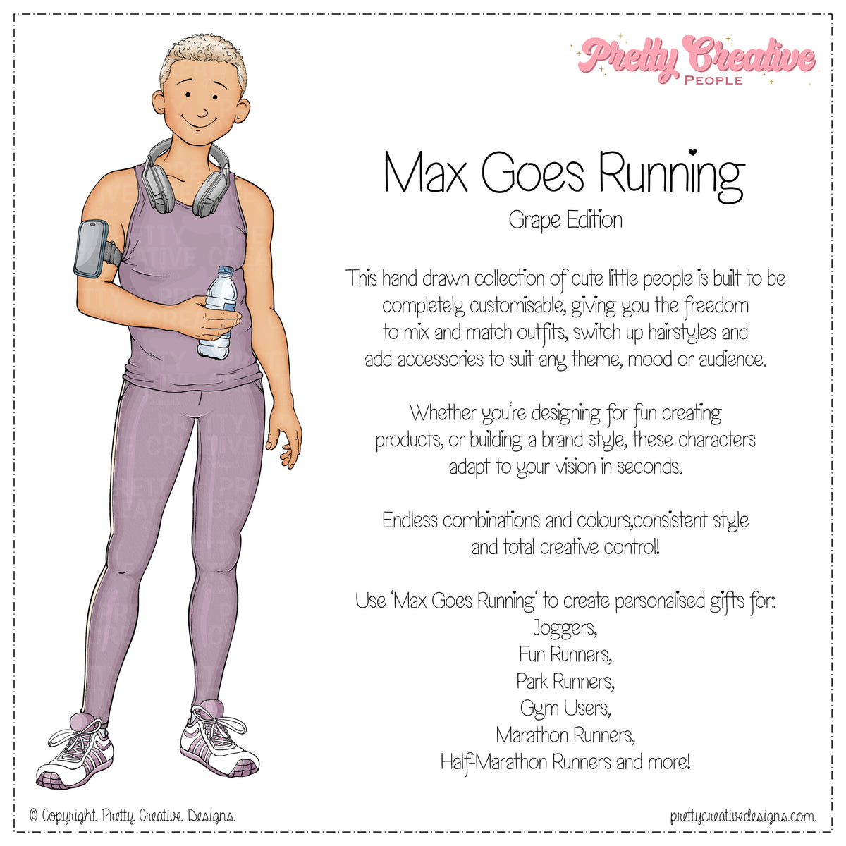 Max (Adult) Goes Running - Grape Version