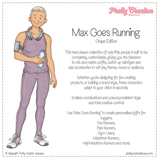 Max (Adult) Goes Running - Grape Version