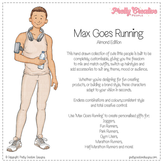 Max (Adult) Goes Running - Almond Version