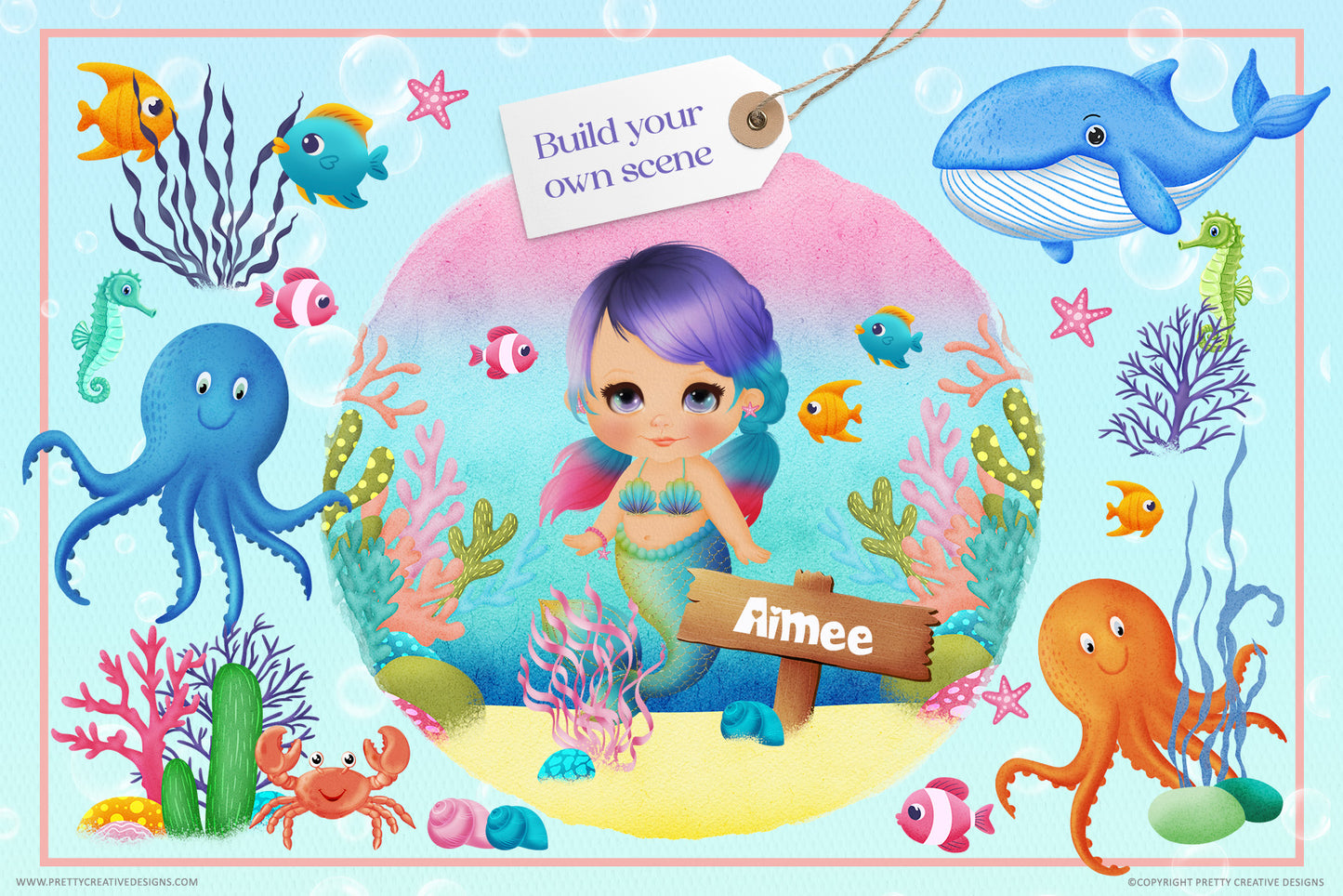 Mermaid Kisses Clip Art