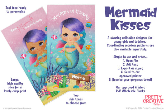 Mermaid Kisses Beach Towel