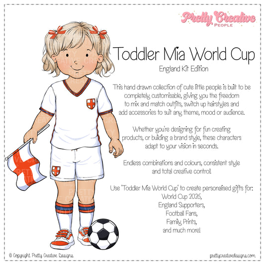 Mia (Toddler) World Cup England Kit