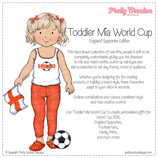 Mia (Toddler) World Cup England Supporter
