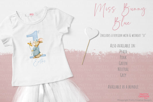 Miss Bunny First Easter ~ Blue