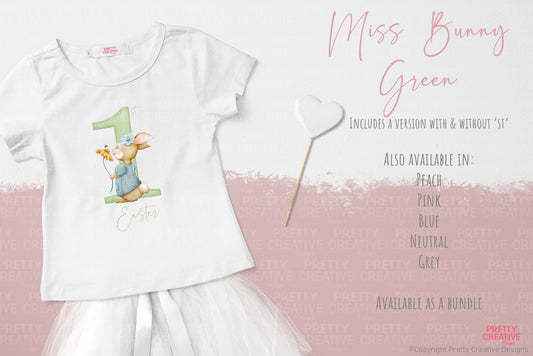 Miss Bunny First Easter ~ Green