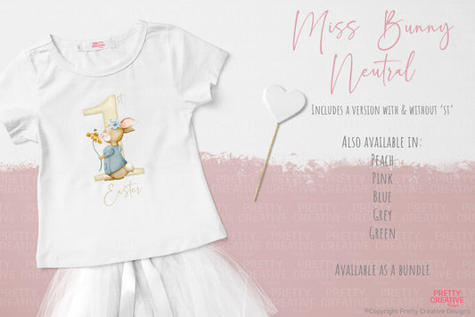 Miss Bunny First Easter ~ Neutral