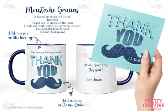 Moustache Gracias (with Foil layer)