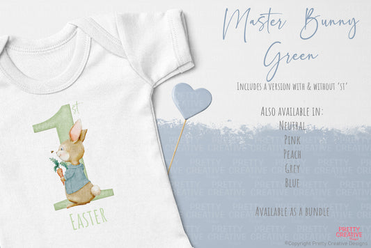 Master Bunny First Easter ~ Green