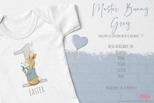 Master Bunny First Easter ~ Grey