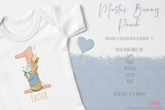 Master Bunny First Easter ~ Peach