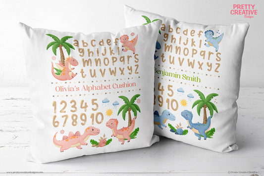 Dizzy Dinos NEUTRAL BOY & GIRL Alphabet Cushion Bundle ~ LIMITED EDITION
