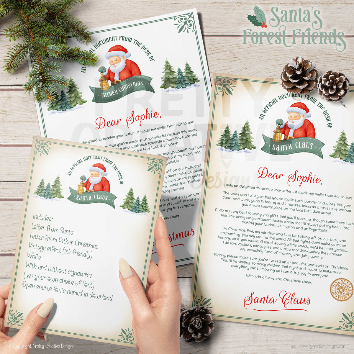 Santa's Forest Friends Letter & Certificate Pack