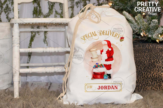 Nostalgic Christmas Santa Sack Rose