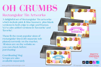 Oh Crumbs Rectangular Tin Artworks