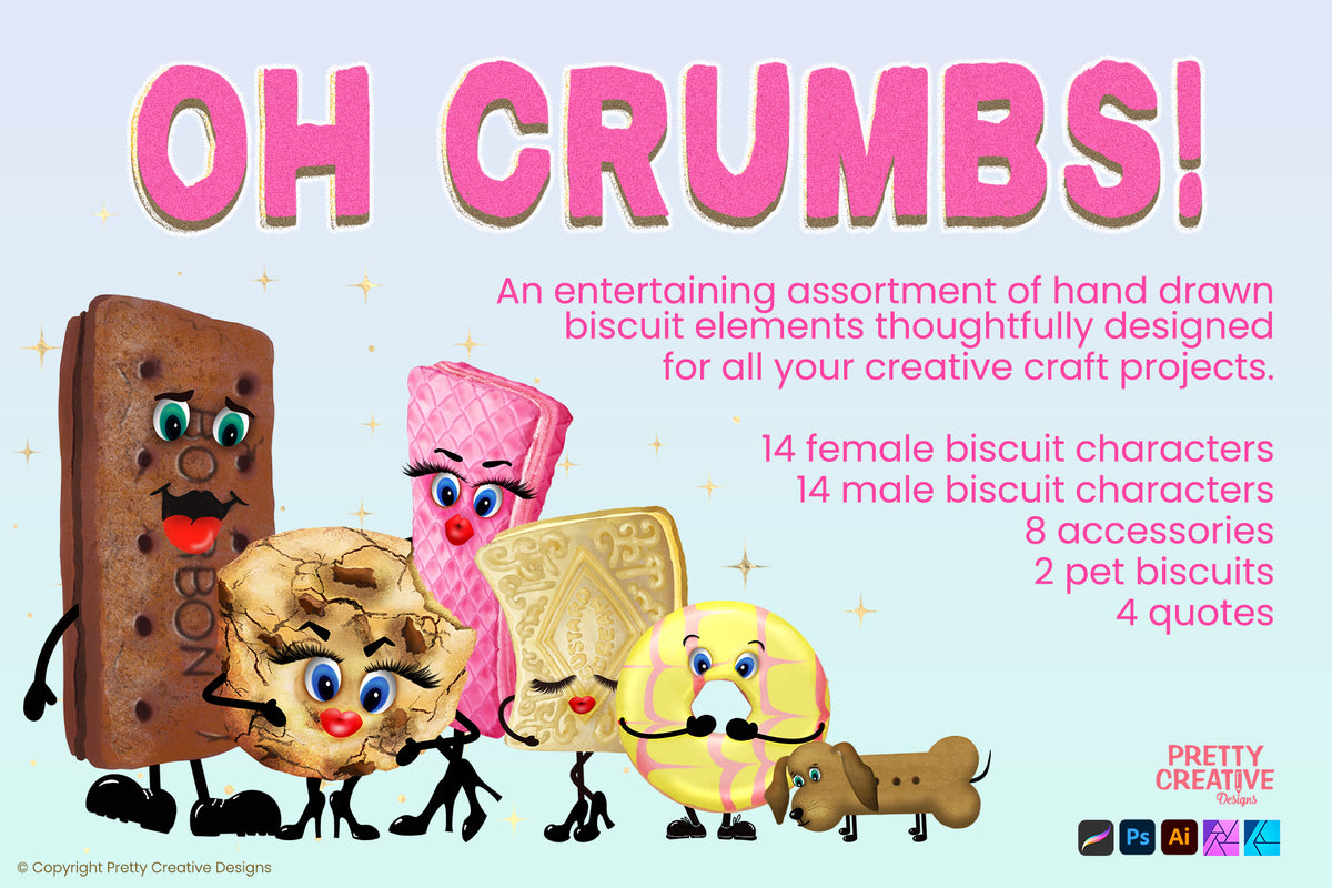 Oh Crumbs Biscuit Clipart