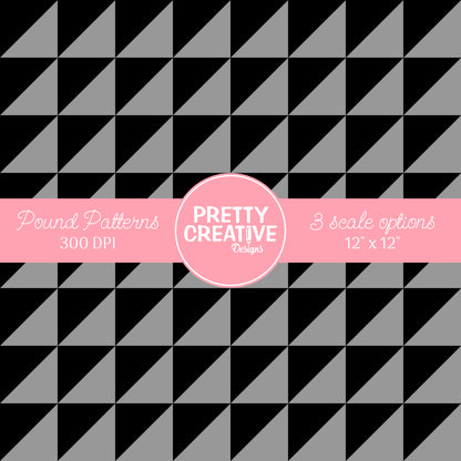 Seamless Pound Pattern 15 (Large, Medium & Small Scale)