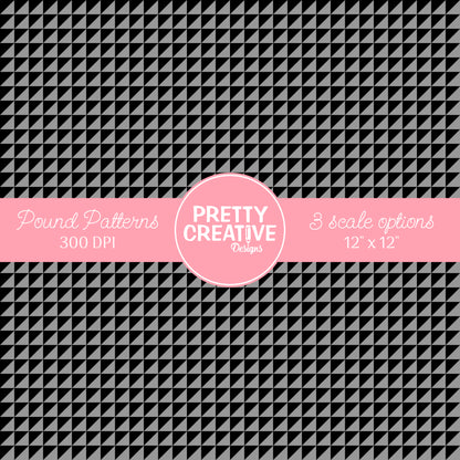 Seamless Pound Pattern 15 (Large, Medium & Small Scale)
