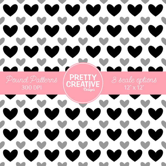 Seamless Pound Pattern 16 (Large, Medium & Small Scale)