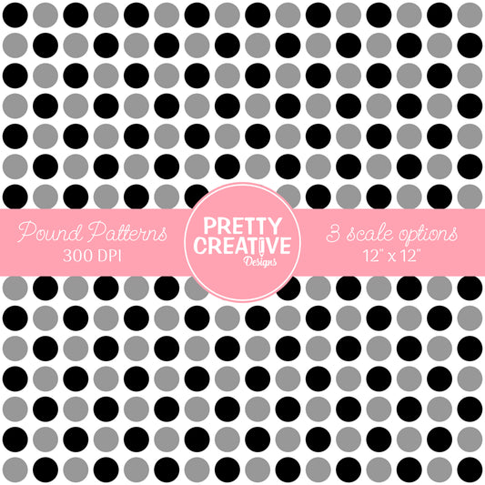 Seamless Pound Pattern 19 (Large, Medium & Small Scale)