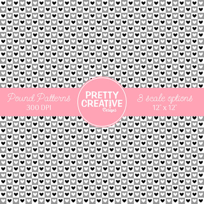 Seamless Pound Pattern 21 (Large, Medium & Small Scale)