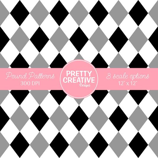 Seamless Pound Pattern 22 (Large, Medium & Small Scale)