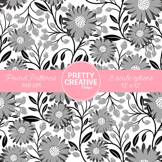 Seamless Pound Pattern 25 (Large, Medium & Small Scale)