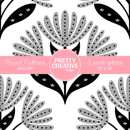 Seamless Pound Pattern 28 (Large, Medium & Small Scale)
