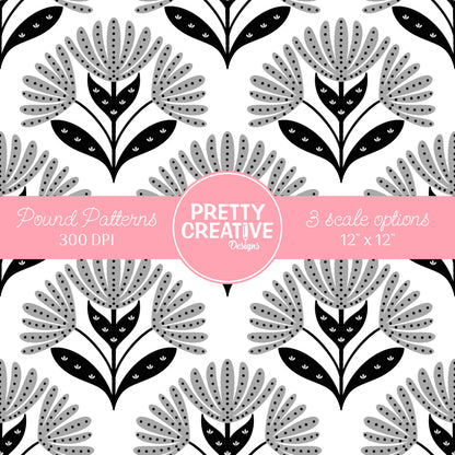 Seamless Pound Pattern 28 (Large, Medium & Small Scale)