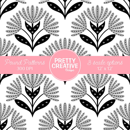 Seamless Pound Pattern 28 (Large, Medium & Small Scale)