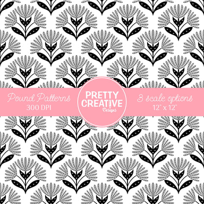 Seamless Pound Pattern 28 (Large, Medium & Small Scale)