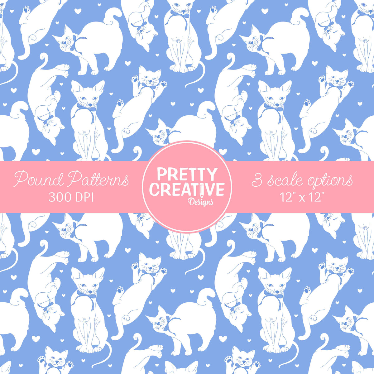 Seamless Pound Pattern 33 (Large, Medium & Small Scale)