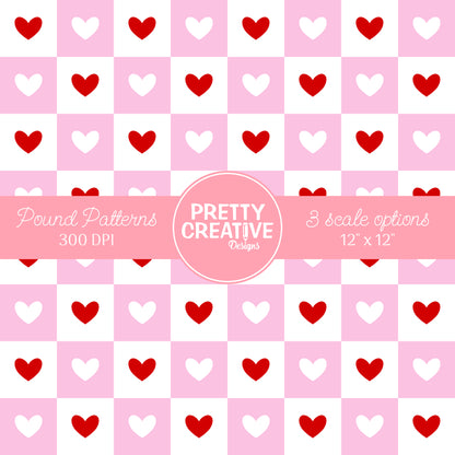 Seamless Pound Pattern 4 (Large, Medium & Small Scale)
