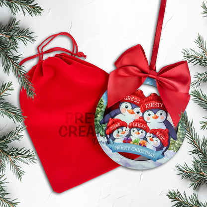 AFFINITY Penguin Family Ornament Set