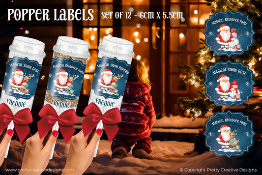 Christmas Dreams Popper Labels