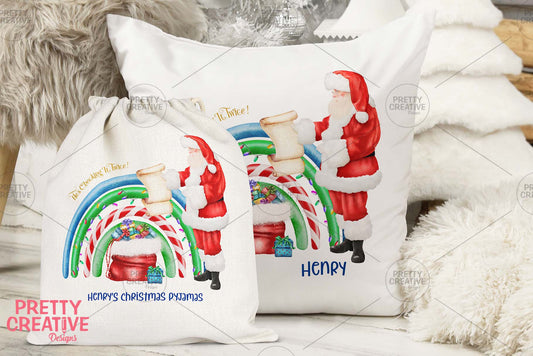Nostalgic Christmas Rainbow Santa