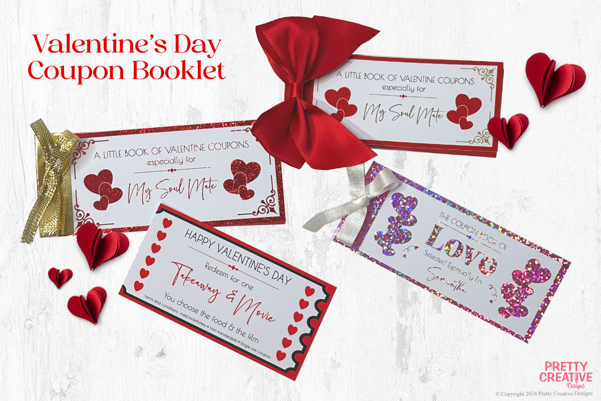 Red Hearts Valentine's Day Coupon book