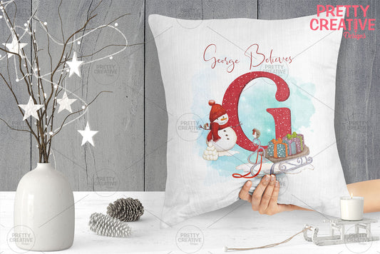 Red Jolly Snowman Alphabet